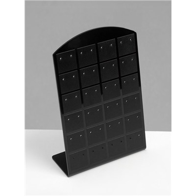 Подставка под серьги QF, 24 пары, 8×2×13.5 см, чёрная