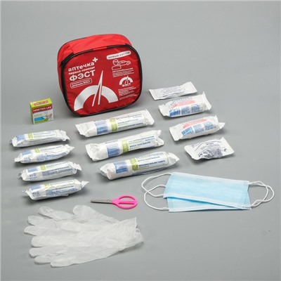 Автомобильная аптечка первой помощи «ФЭСТ», состав 2024, дорожная