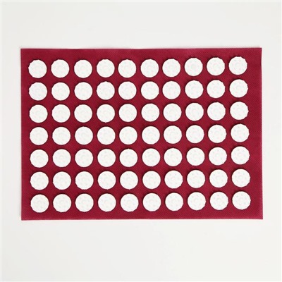 Аппликатор «Кузнецова», 70 колючек, спанбонд, 23×32 см, красный.