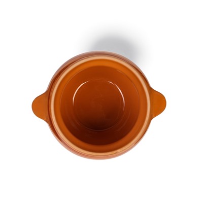 Горшочек для запекания Борисовская керамика «Тигровая», 500 мл, 10×10.5 см, оранжевый