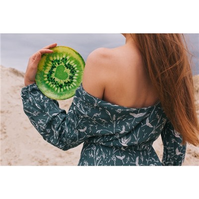 Тарелка Доляна «Романтичный киви», d=18 см, стекло, зелёная