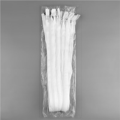 Молния «Спираль», №5, разъёмная, замок автомат, 80 см, белая