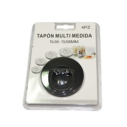 Пробка для любой ванны ST-303 (5007)TAPON MULTI 4В1 универсальная 36-58 мм резиновая /цепочка 25 см/ оптом