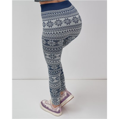 Комплект женского термобелья синего цвета 2520S