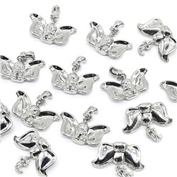 Подвеска Слоник 15*19мм, серебристая