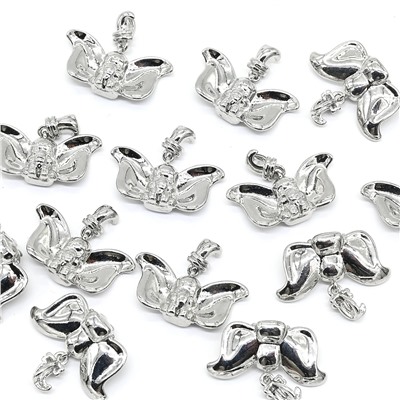 Подвеска Слоник 15*19мм, серебристая