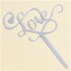 Топпер для торта «Любовь», серебряный