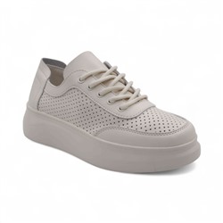 Кроссовки из натуральной кожи В97-99 бежевые