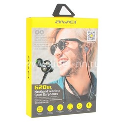 Наушники MP3/MP4 AWEI (G20BL) SPORT Bluetooth вакуумные черные