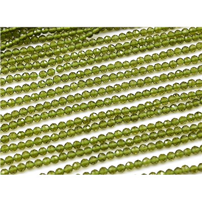 Бусины из шпинели шарик гр.3мм цв.оливковый, 37см, 135 бусин