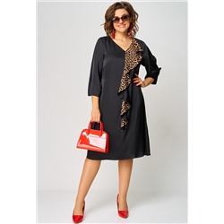 Платье EVA GRANT 7200Л черный леопард