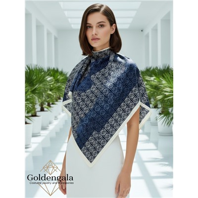 Косынка шелковая с принтом Арт 25183/013