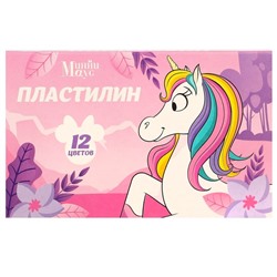 Пластилин 12 цветов, 180 г, Минни и Единорог
