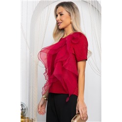 Блуза праздничная трикотажная Риана (красная) Б14618-5М