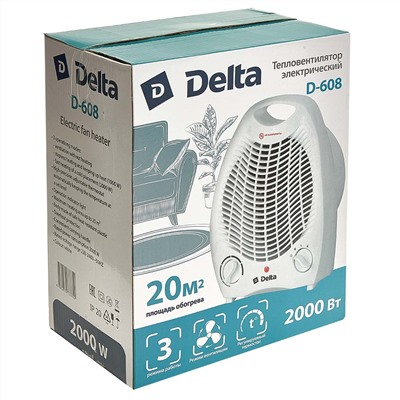 Тепловентилятор электрический 2000 Вт DELTA D-608