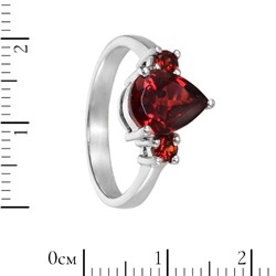 Кольцо 'Хима' с гранатом, родий ТПК.800ГРR