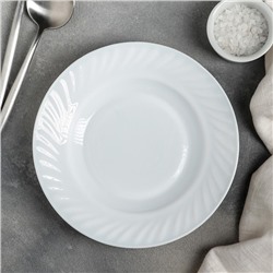 Тарелка глубокая Avvir «Регал», 450 мл, d=20 см, стеклокерамика, белая