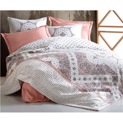 2 сп. Евро 4-х Сезонный КПБ со Стеганным Пододеяльником Ranforce BOHEM Complete Set cotton box