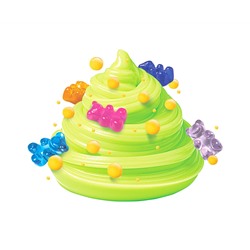 Слайм с добавками для замешивания Slime "Dessert Duet", банановый бум/клубничный взрыв/яблочный краш/взрывной чизкейк, 110г., ассорти