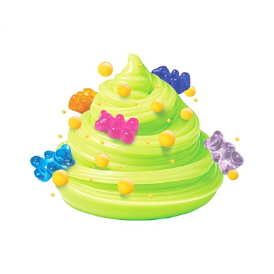 Слайм с добавками для замешивания Slime "Dessert Duet", банановый бум/клубничный взрыв/яблочный краш/взрывной чизкейк, 110г., ассорти