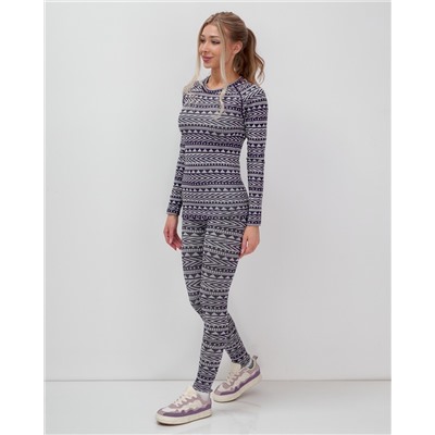 Комплект женского термобелья фиолетового цвета 2520F