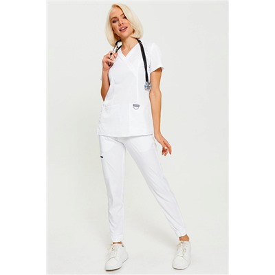 Топ медицинский женский 3-74-05-1 / Silva Crystal white 0