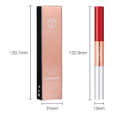 Блеск для губ O.TWO.O Black Gold Lip Color 2 in 1 № 3 Grit 3.5 ml