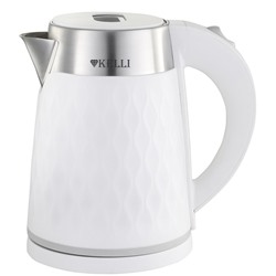 Чайник Kelli KL-1804 W Белый 2200Вт обьем 1,7л корпус металл пластик (12)