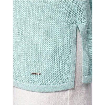 Летнее полупрозрачное поло тончайшей вязки