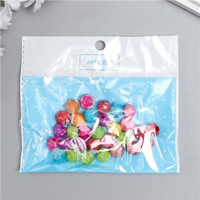 Бусины для творчества пластик «Розочка», перламутр, набор 30 шт., 1.2×1.2 см