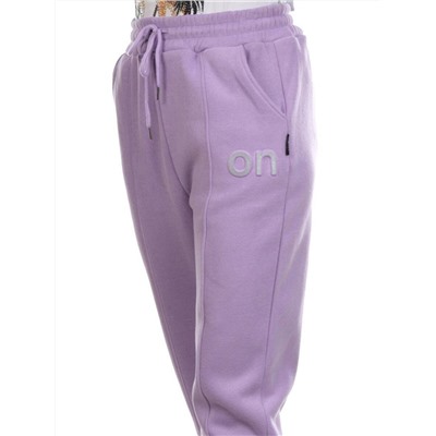 08 LILAC Брюки спортивные женские на флисе (100% хлопок) 7986