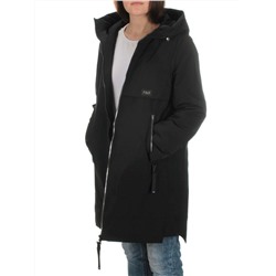 BM22839 BLACK Пальто демисезонное женское (100 гр. синтепон)