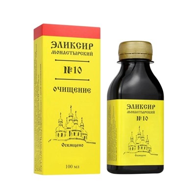 Эликсир Монастырский №10, очищение, пластик, 100 мл, "Архыз"