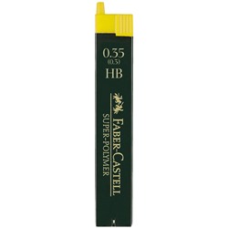 Грифели для механических карандашей Faber-Castell "Super-Polymer", 12шт., 0,35мм, HB