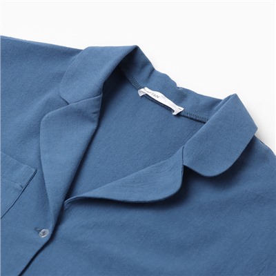 Пижама женская (рубашка и брюки) KAFTAN "Basic" р.40-42, синий
