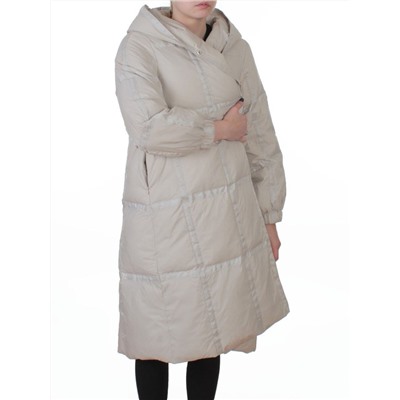 3065 LT. BEIGE Пальто пуховое зимнее женское (утиный пух)