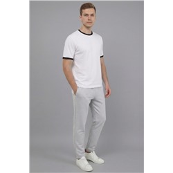 Мужская футболка 14481 / белый+черный