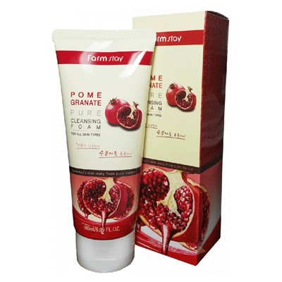 Увлажняющая пенка для умывания с экстрактом граната FarmStay Pomegranate Pure Cleansing Foam 180 ml