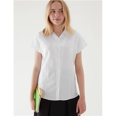 2pk Girls' Easy Iron School Shirts (2-16 Yrs)