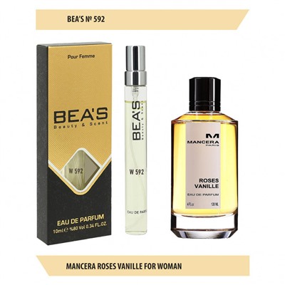 Парфюм Beas Mancera Roses Vanille For Women W592 10 ml, Парфюм женский Beas W592 создан по мотивам аромата Mancera Roses Vanille