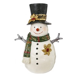 GAEM Фигурка декоративная "Снеговик", L18 W13 H25,5 см