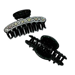 Заколка-краб для волос со стразами 10х5 см КР12 тип 4