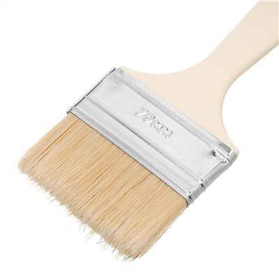 Кисть флейцевая, 70*8, натуральная щетина, пластиковая ручка, 10шт Сибртех