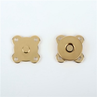 Кнопки магнитные, пришивные, d=14 мм, 10 шт., цвет золотой