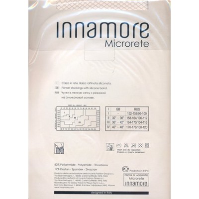 Чулки сетка, Innamore, Microrete calze оптом
