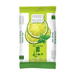 Влажные гигиен. салфетки FreshLand Лайм 15шт.