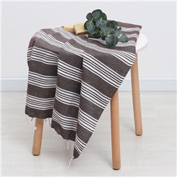 Полотенце - пештемаль пляжное LoveLife Boston, 75×170 см, 80% хл, 20% пэ, 190 г/м², коричневое