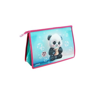 Папка для тетрадей А4, 330x230x100 мм, deVENTE "Yummy Panda", молния сверху, пластиковая, для девочки