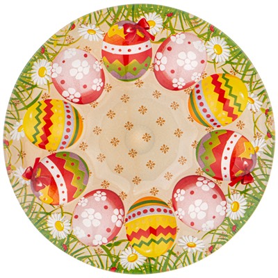 БЛЮДО НА НОЖКЕ ДЛЯ ЯИЦ КОЛЛЕКЦИЯ "СВЕТЛАЯ ПАСХА" 25 СМ