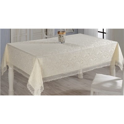 Скатерть EVDY KDK с гипюром прямоугольная (160х300) см